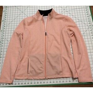 Be Inspired Ladies Athletic Athleisure Running Zip Front Hand Pockets Outdoors L